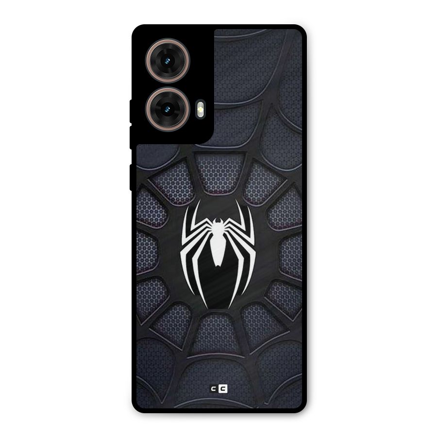 Black Web Metal Back Case for Moto G85