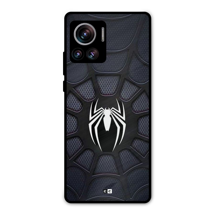 Black Web Metal Back Case for Motorola Edge 30 Ultra