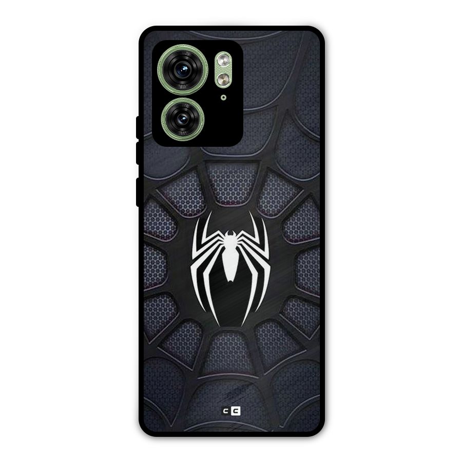 Black Web Metal Back Case for Motorola Edge 40 5G