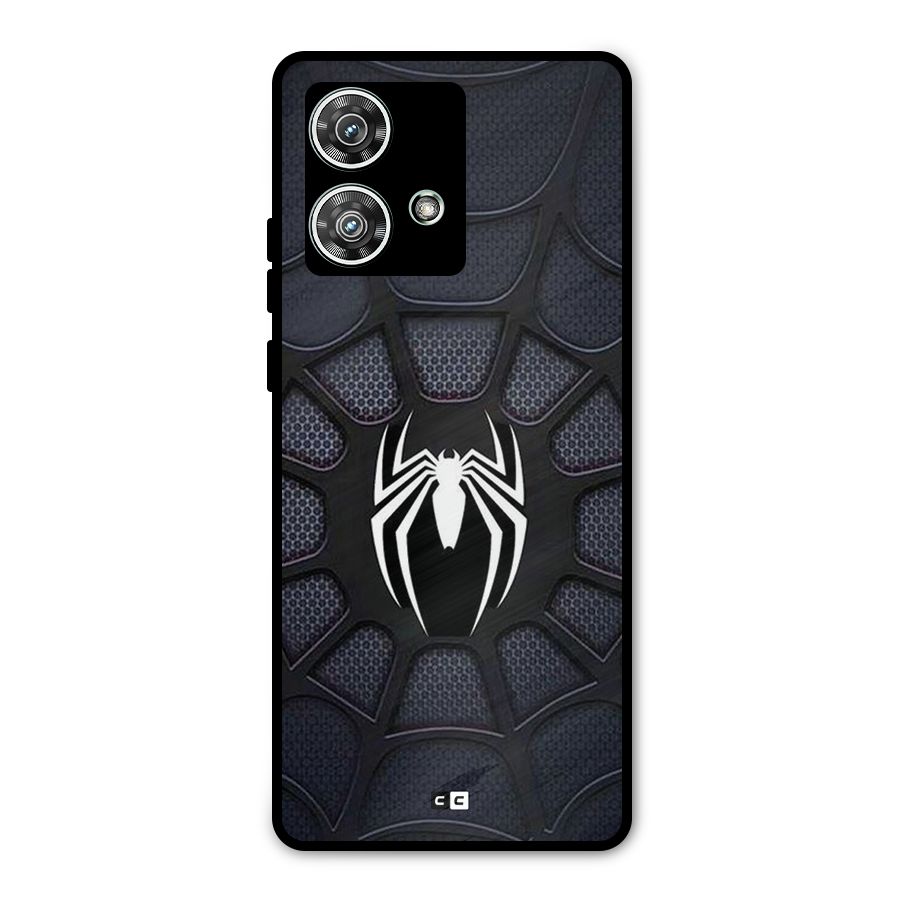 Black Web Metal Back Case for Motorola Edge 40 Neo