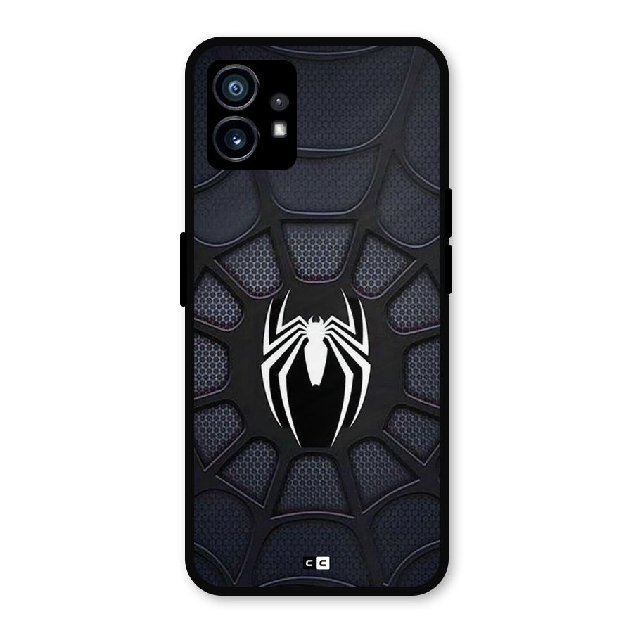 Black Web Metal Back Case for Nothing Phone 1