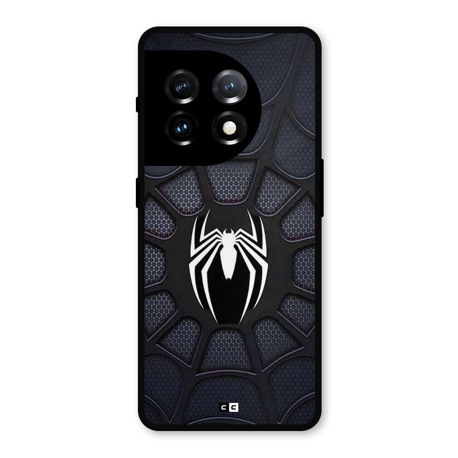 Black Web Metal Back Case for OnePlus 11