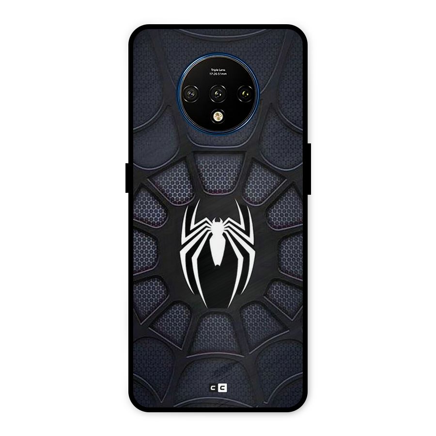 Black Web Metal Back Case for OnePlus 7T
