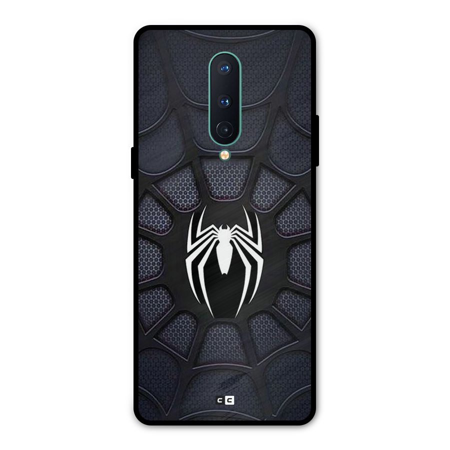 Black Web Metal Back Case for OnePlus 8
