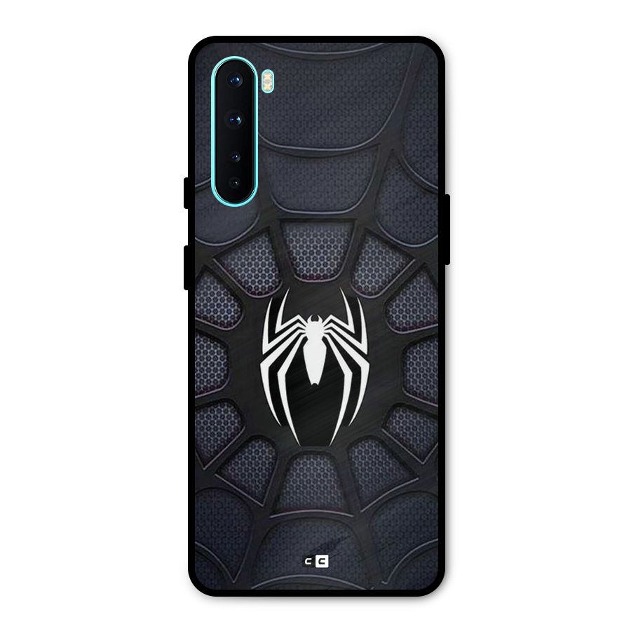 Black Web Metal Back Case for OnePlus Nord