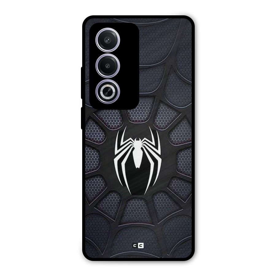 Black Web Metal Back Case for Oppo A3 Pro