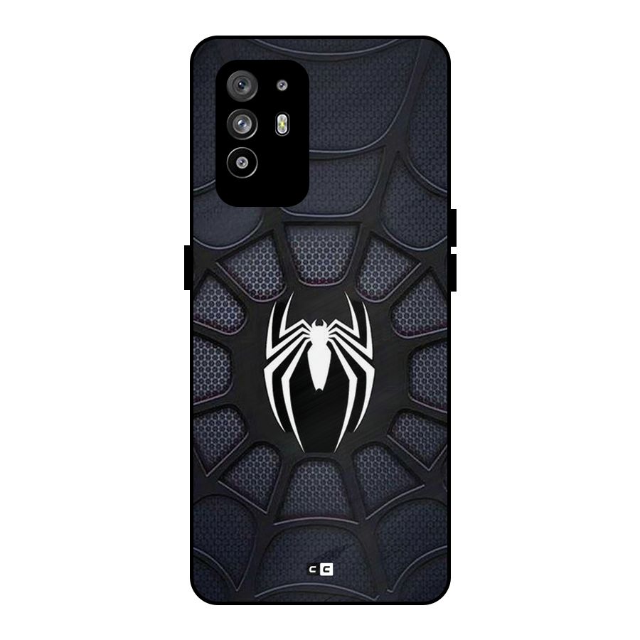 Black Web Metal Back Case for Oppo F19 Pro Plus 5G
