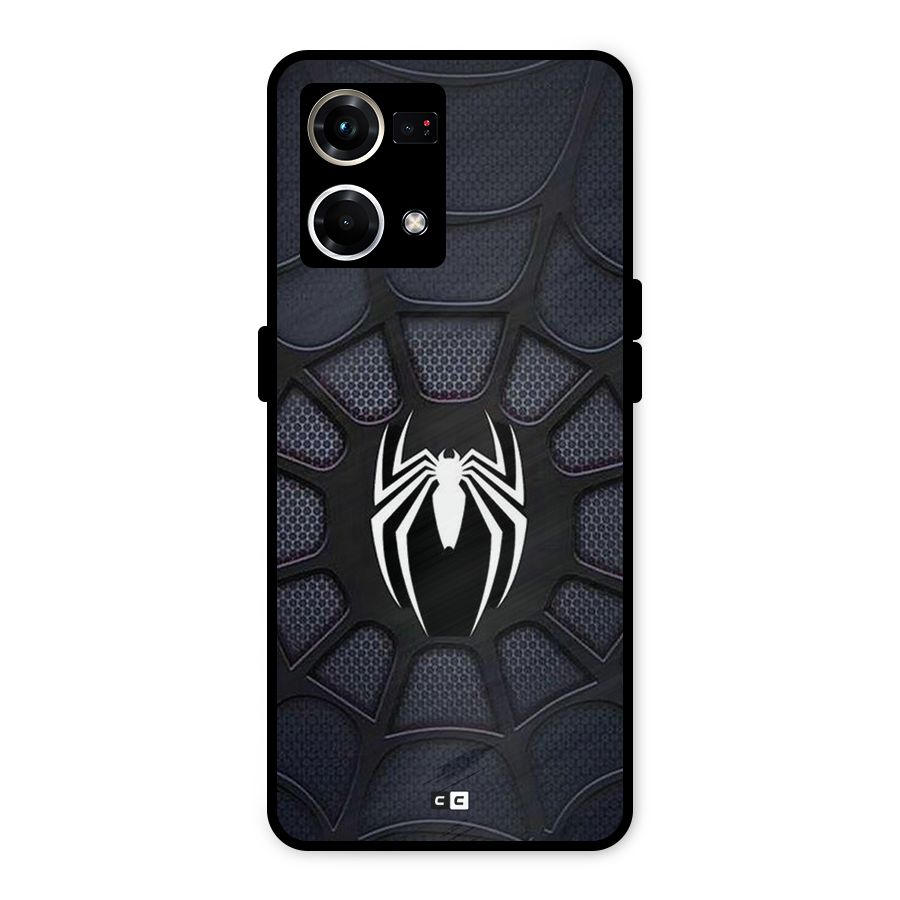 Black Web Metal Back Case for Oppo F21 Pro 4G