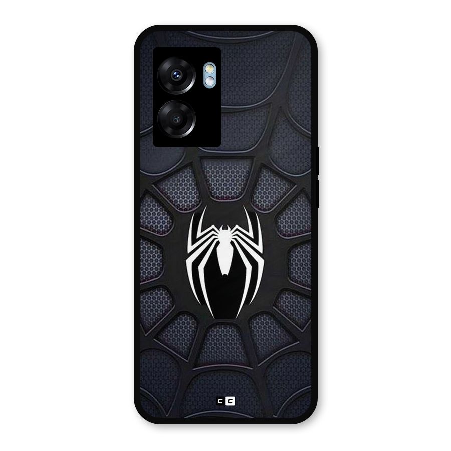 Black Web Metal Back Case for Oppo K10 (5G)