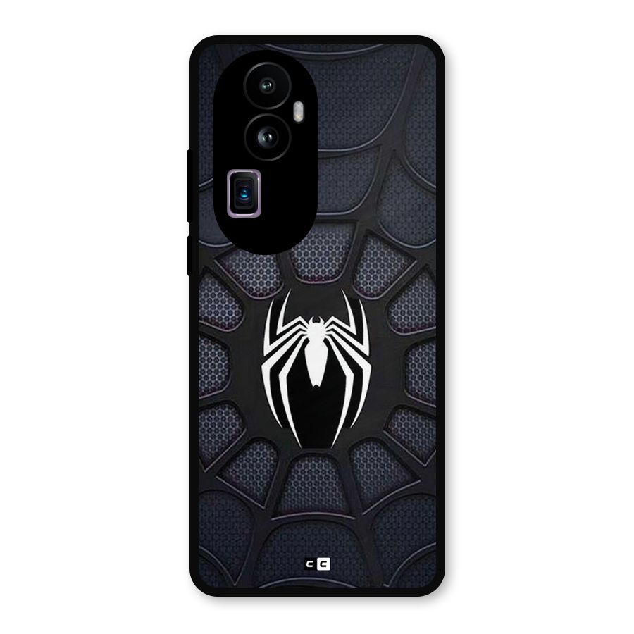 Black Web Metal Back Case for Oppo Reno10 Pro Plus