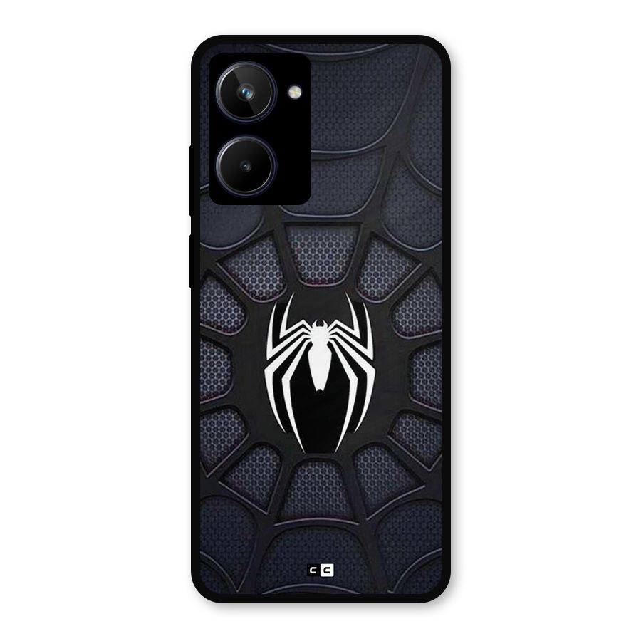 Black Web Metal Back Case for Realme 10