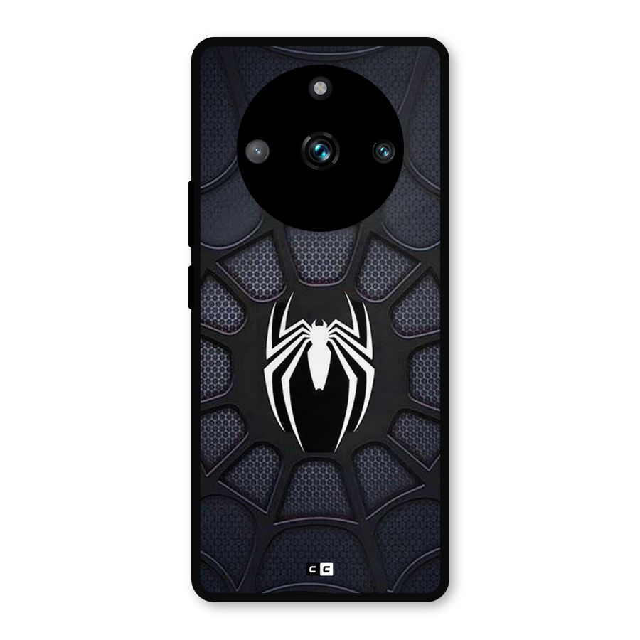 Black Web Metal Back Case for Realme 11 Pro