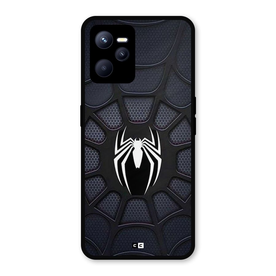 Black Web Metal Back Case for Realme C35
