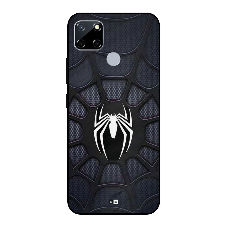 Black Web Metal Back Case for Realme Narzo 20