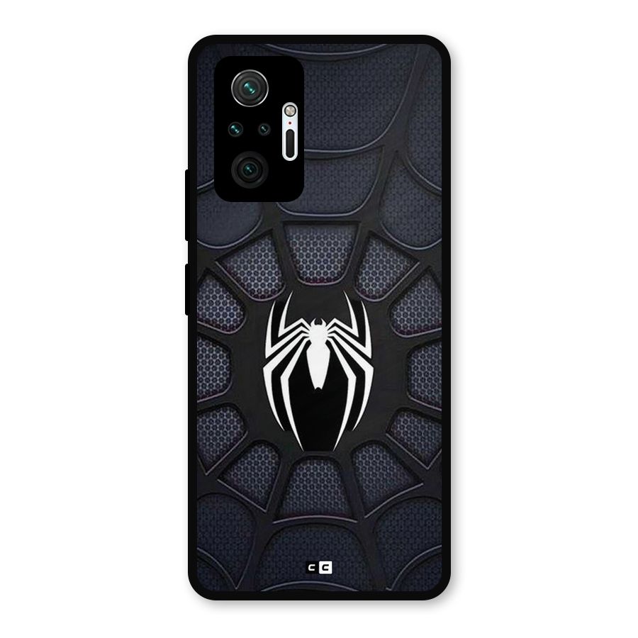 Black Web Metal Back Case for Redmi Note 10 Pro Max