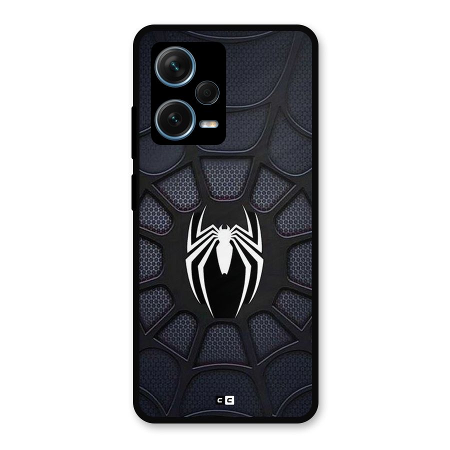 Black Web Metal Back Case for Redmi Note 12 Pro Plus 5G