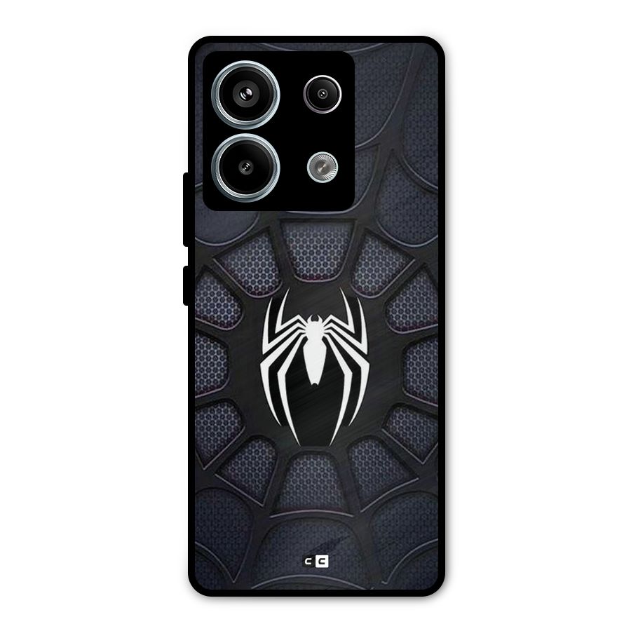 Black Web Metal Back Case for Redmi Note 13 Pro 5G