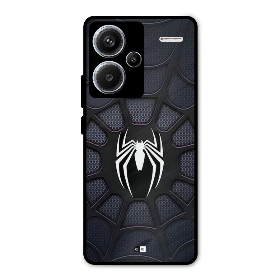 Black Web Metal Back Case for Redmi Note 13 Pro Plus