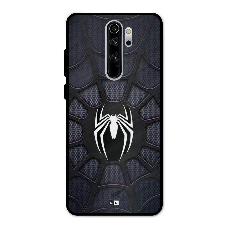 Black Web Metal Back Case for Redmi Note 8 Pro