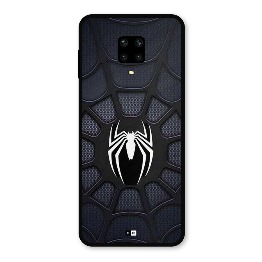 Black Web Metal Back Case for Redmi Note 9 Pro Max