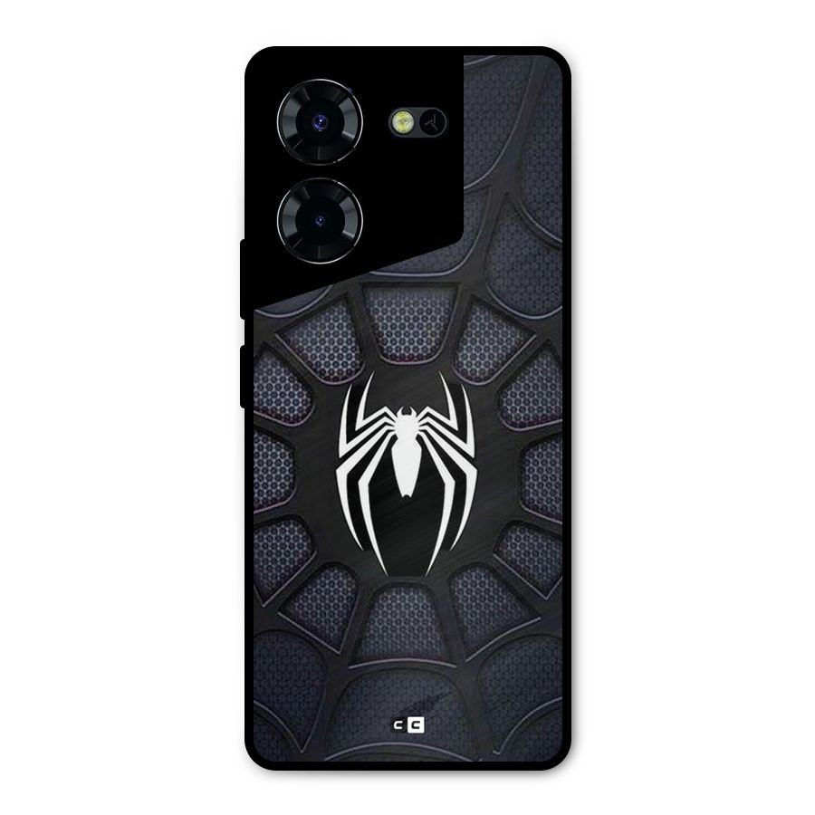 Black Web Metal Back Case for Tecno Pova 5 Pro 5G