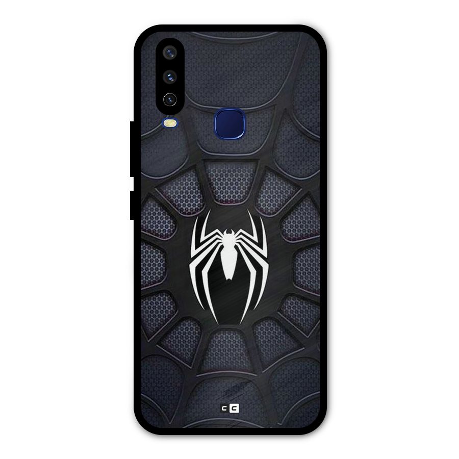 Black Web Metal Back Case for Vivo V17