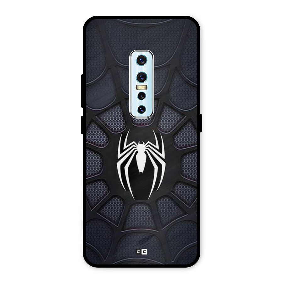 Black Web Metal Back Case for Vivo V17 Pro