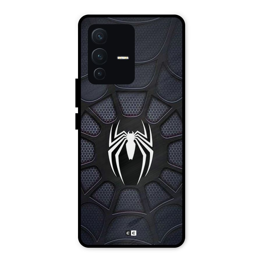 Black Web Metal Back Case for Vivo V23 5G