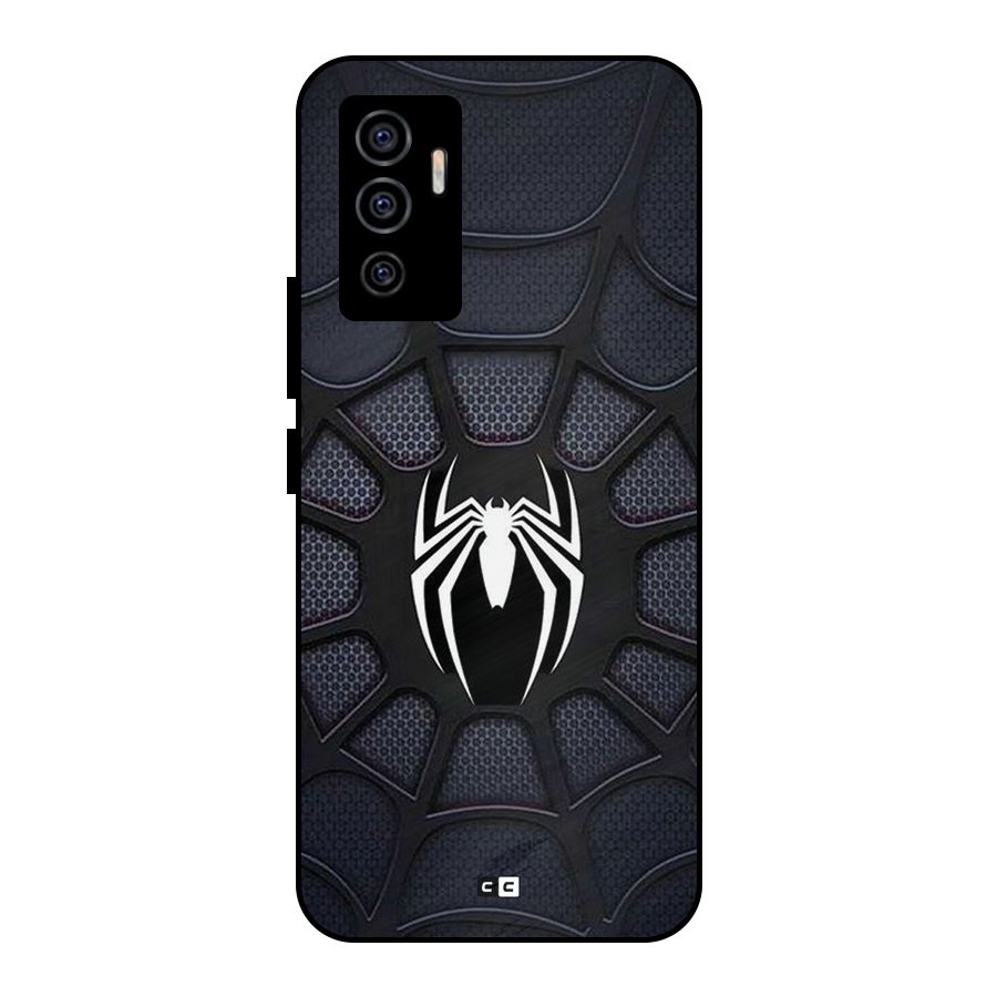 Black Web Metal Back Case for Vivo V23e