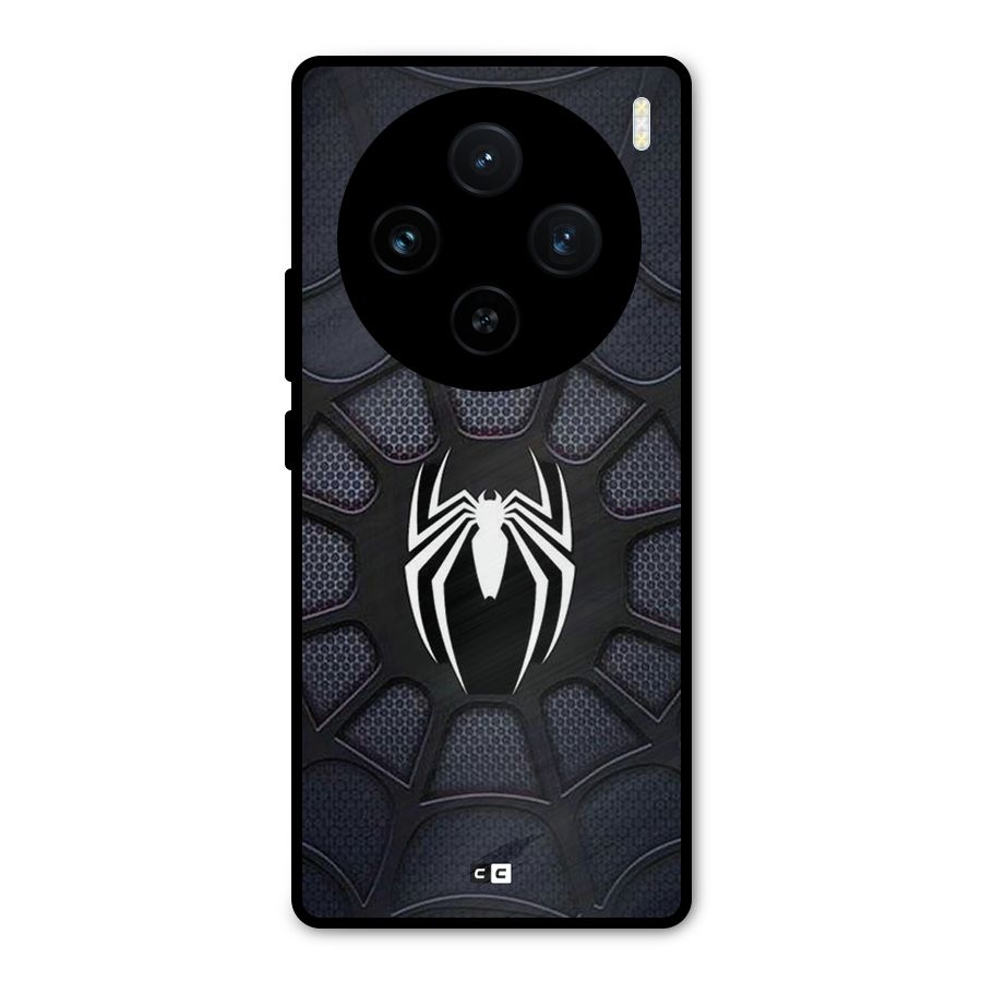 Black Web Metal Back Case for Vivo X100