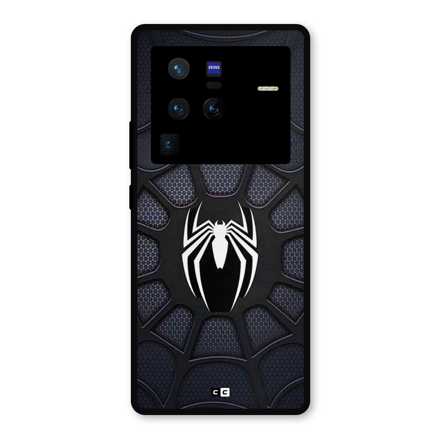Black Web Metal Back Case for Vivo X80 Pro