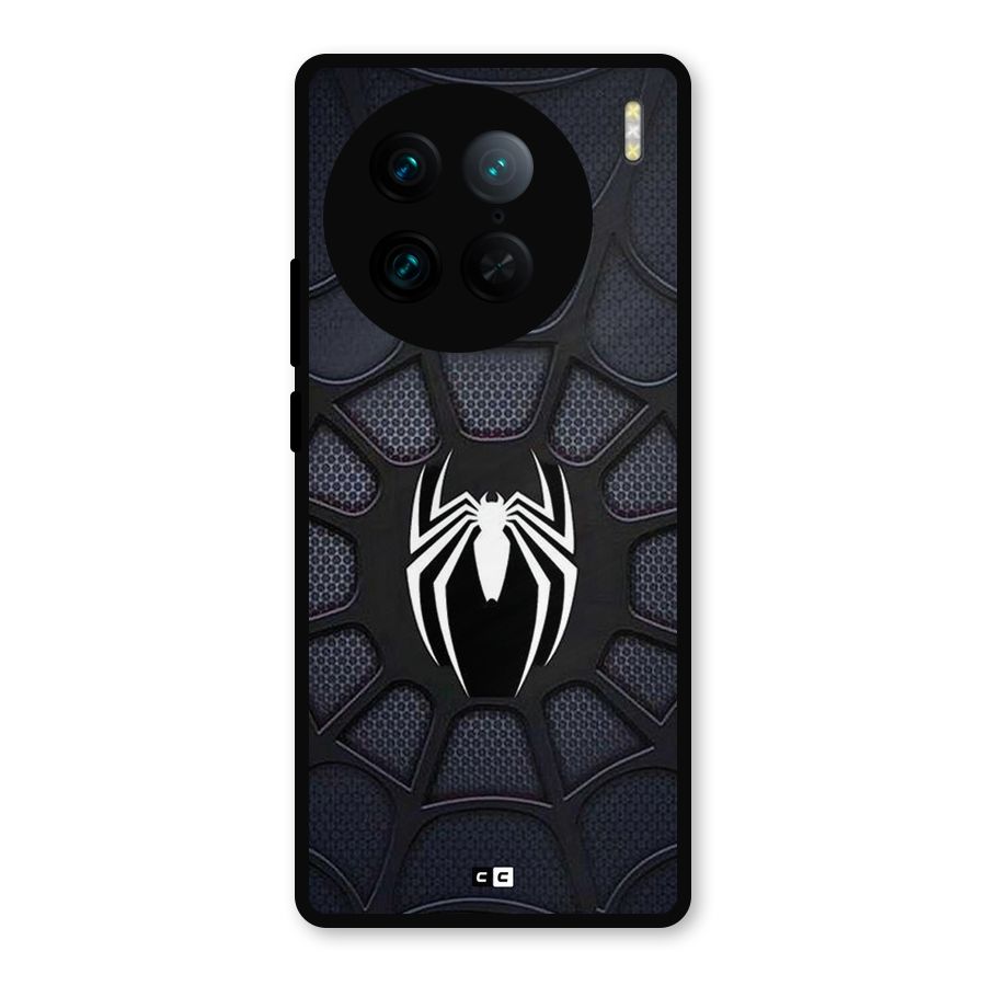 Black Web Metal Back Case for Vivo X90 Pro