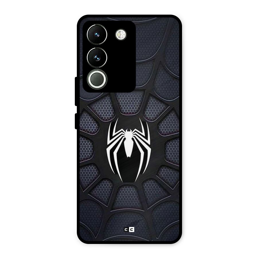 Black Web Metal Back Case for Vivo Y200