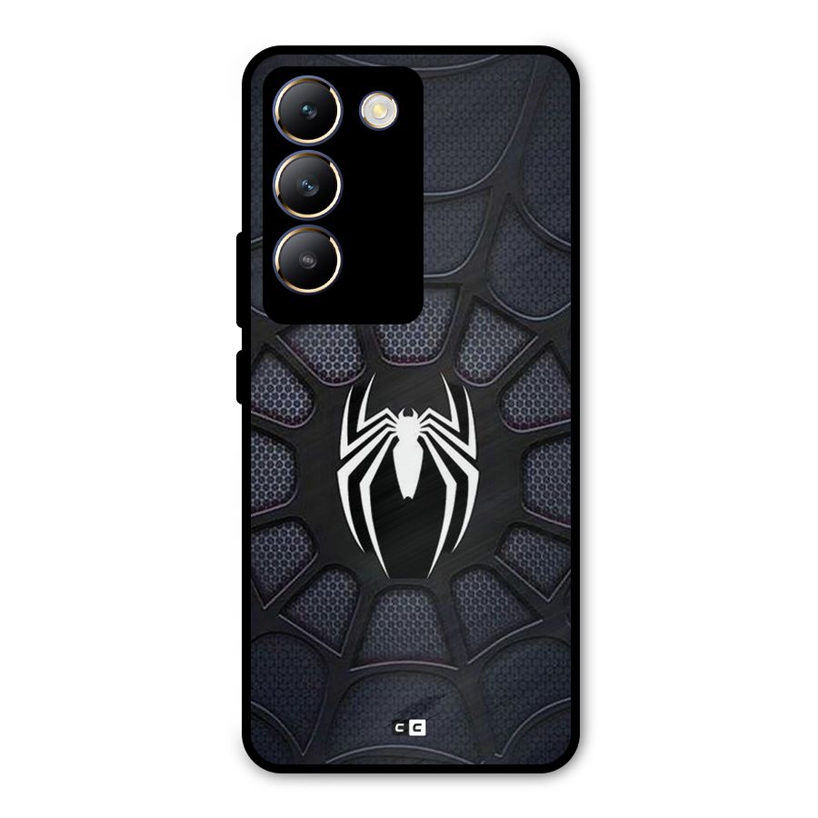 Black Web Metal Back Case for Vivo Y200e