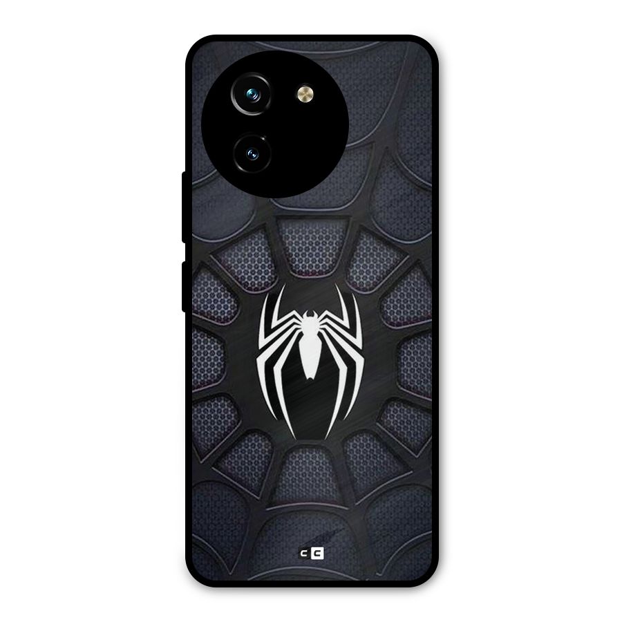 Black Web Metal Back Case for Vivo Y200i