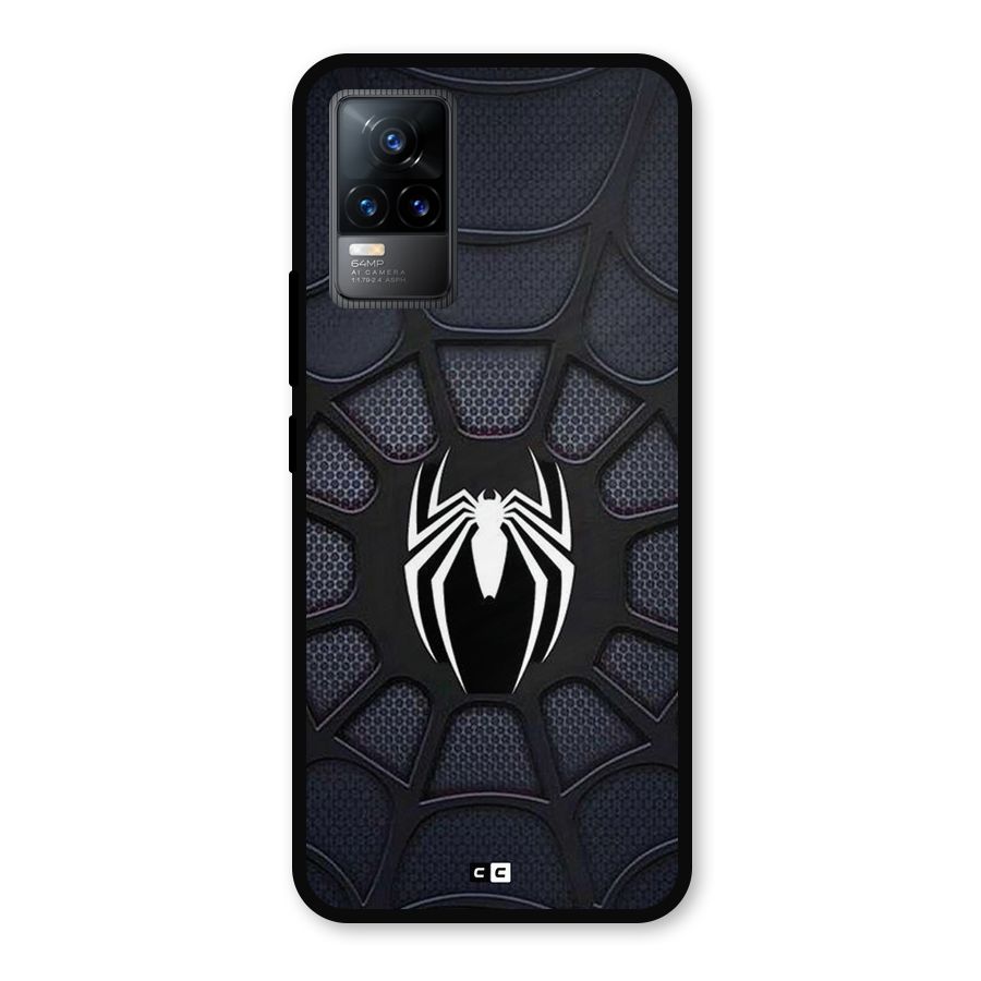 Black Web Metal Back Case for Vivo Y73