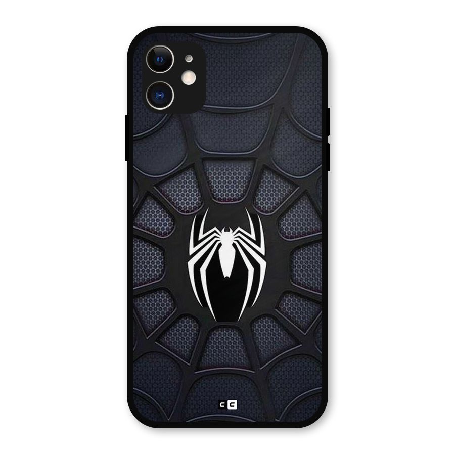 Black Web Metal Back Case for iPhone 11