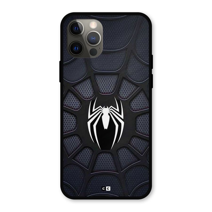 Black Web Metal Back Case for iPhone 12 Pro