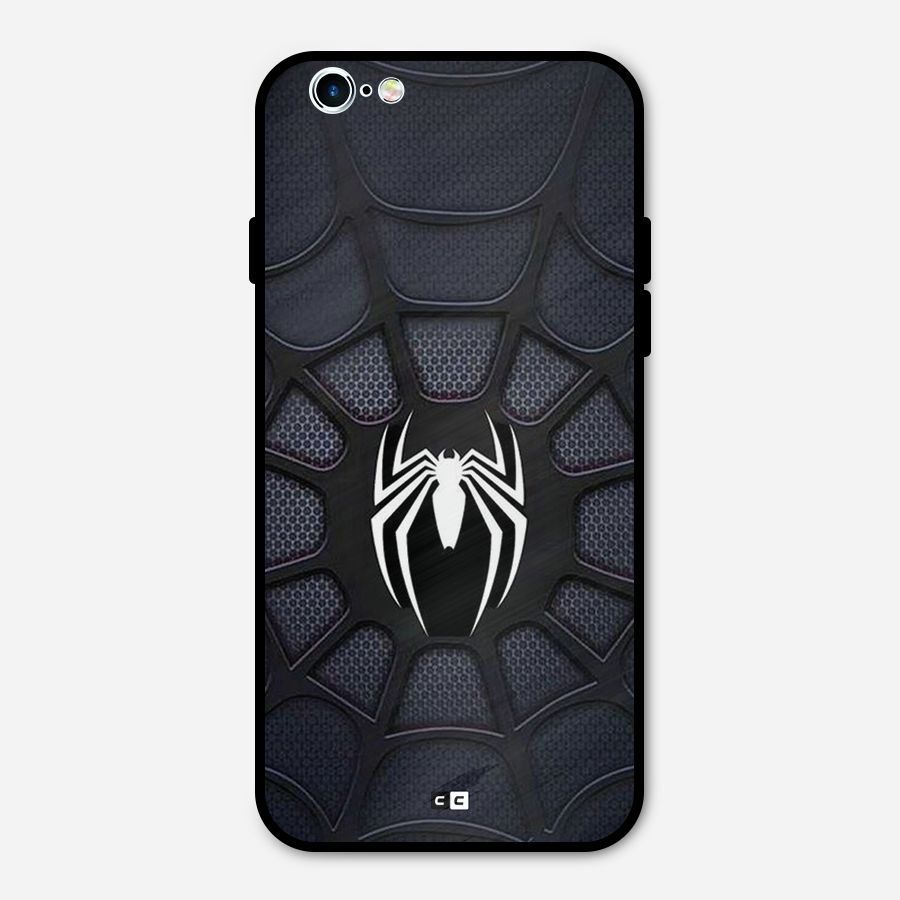 Black Web Metal Back Case for iPhone 6 6s
