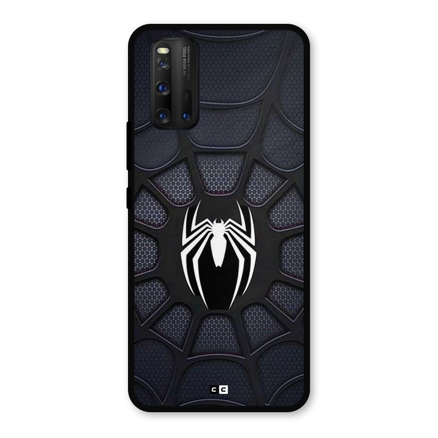Black Web Metal Back Case for iQOO 3