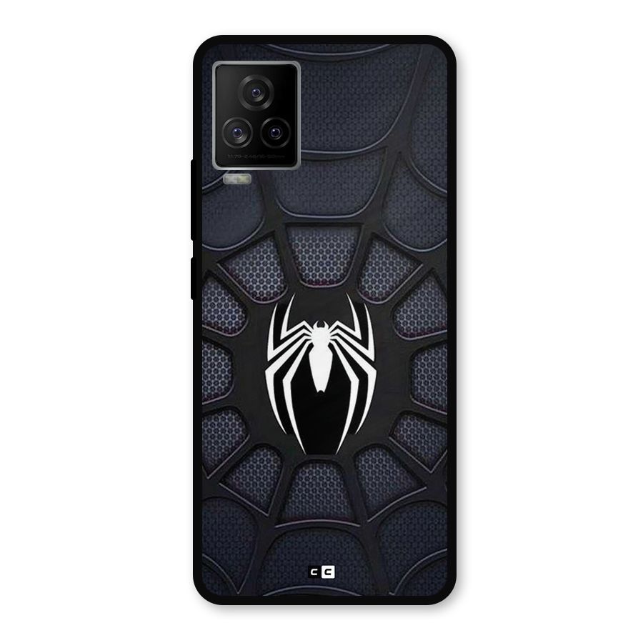 Black Web Metal Back Case for iQOO 7 Legend 5G