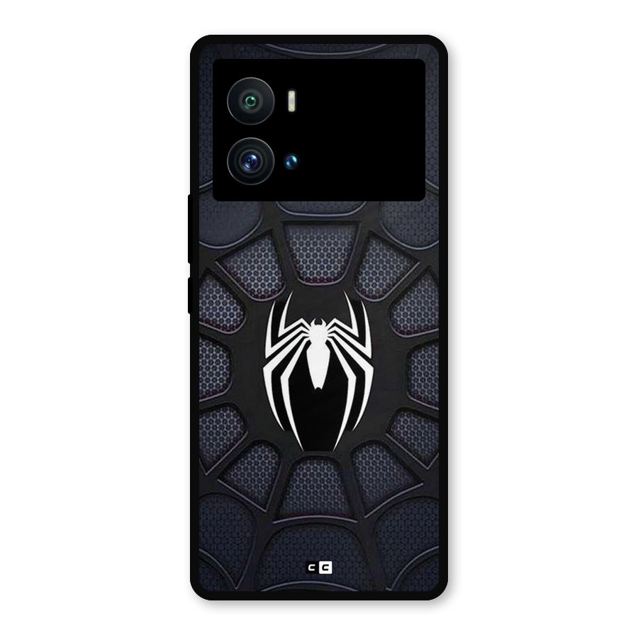 Black Web Metal Back Case for iQOO 9 Pro
