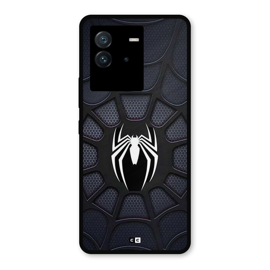 Black Web Metal Back Case for iQOO Neo 6 5G