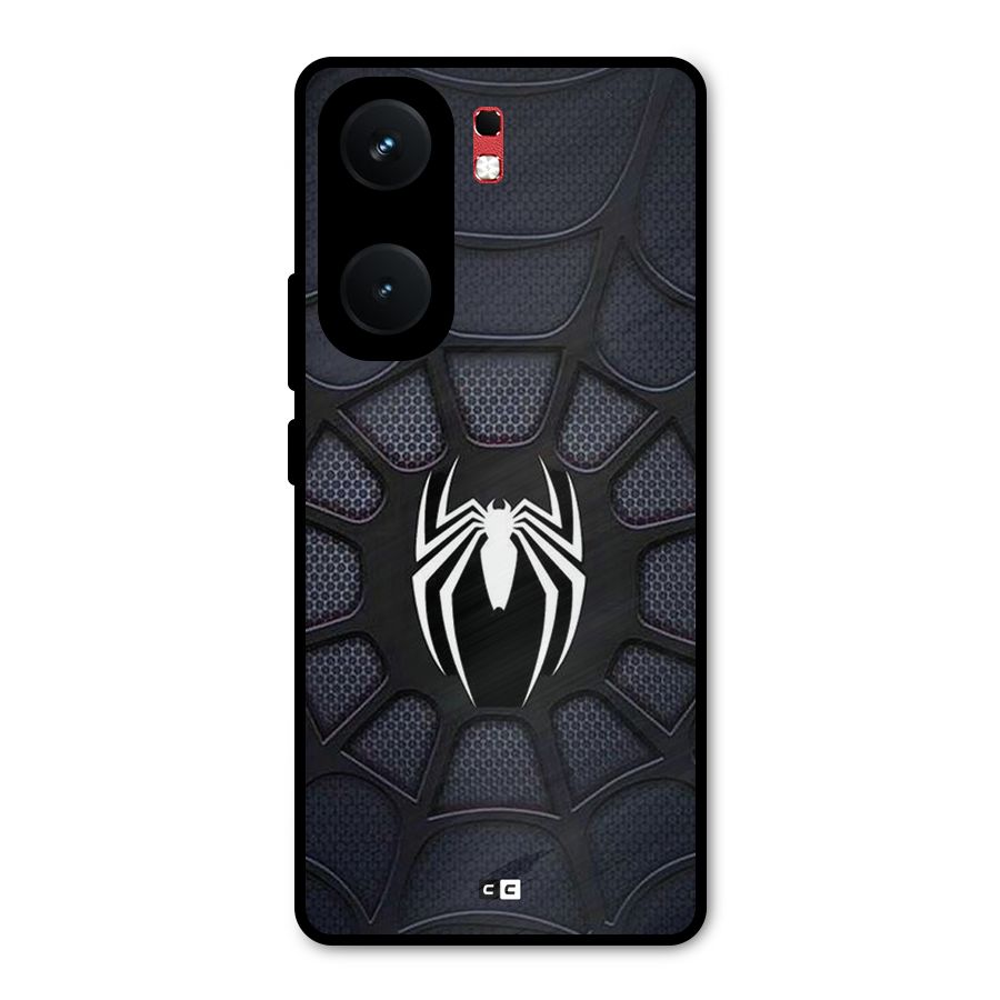 Black Web Metal Back Case for iQOO Neo 9 Pro