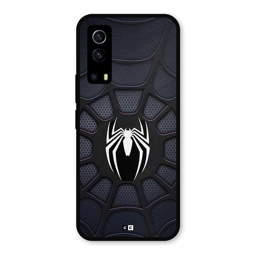 Black Web Metal Back Case for iQOO Z3