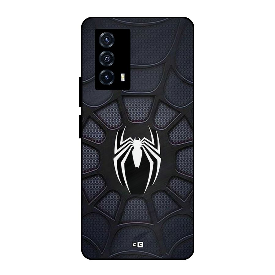 Black Web Metal Back Case for iQOO Z5