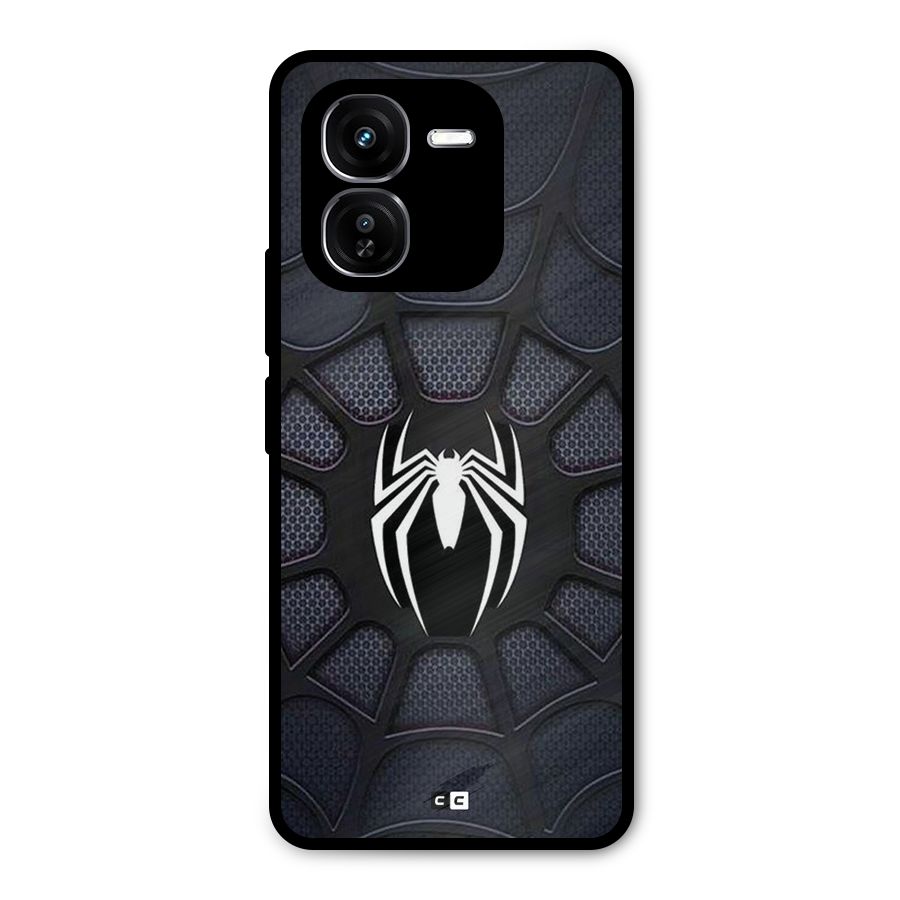 Black Web Metal Back Case for iQOO Z9x