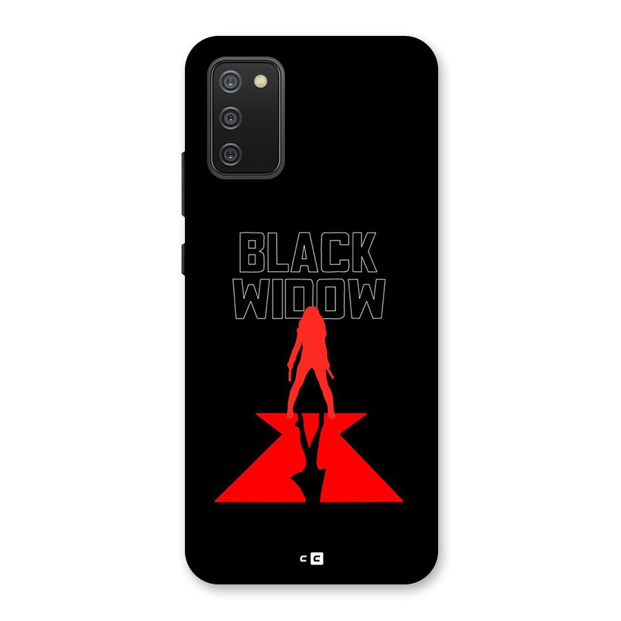 Black Widow Back Case for Galaxy M02s