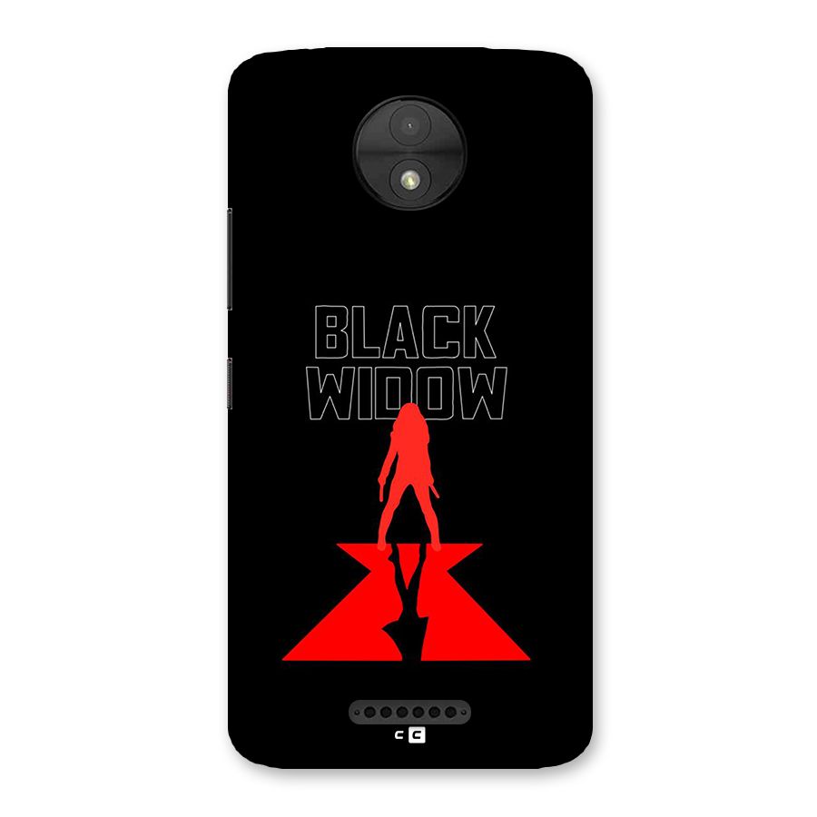 Black Widow Back Case for Moto C