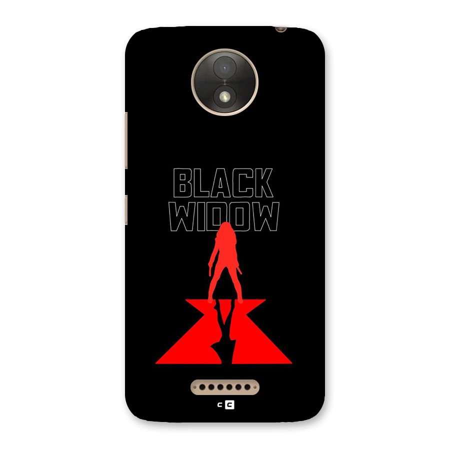 Black Widow Back Case for Moto C Plus